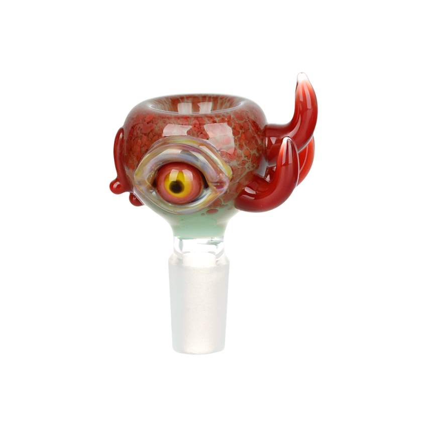 Eyeball Glass Herb Slide | 14mm M | Assorted Colors | 5ct Bundle