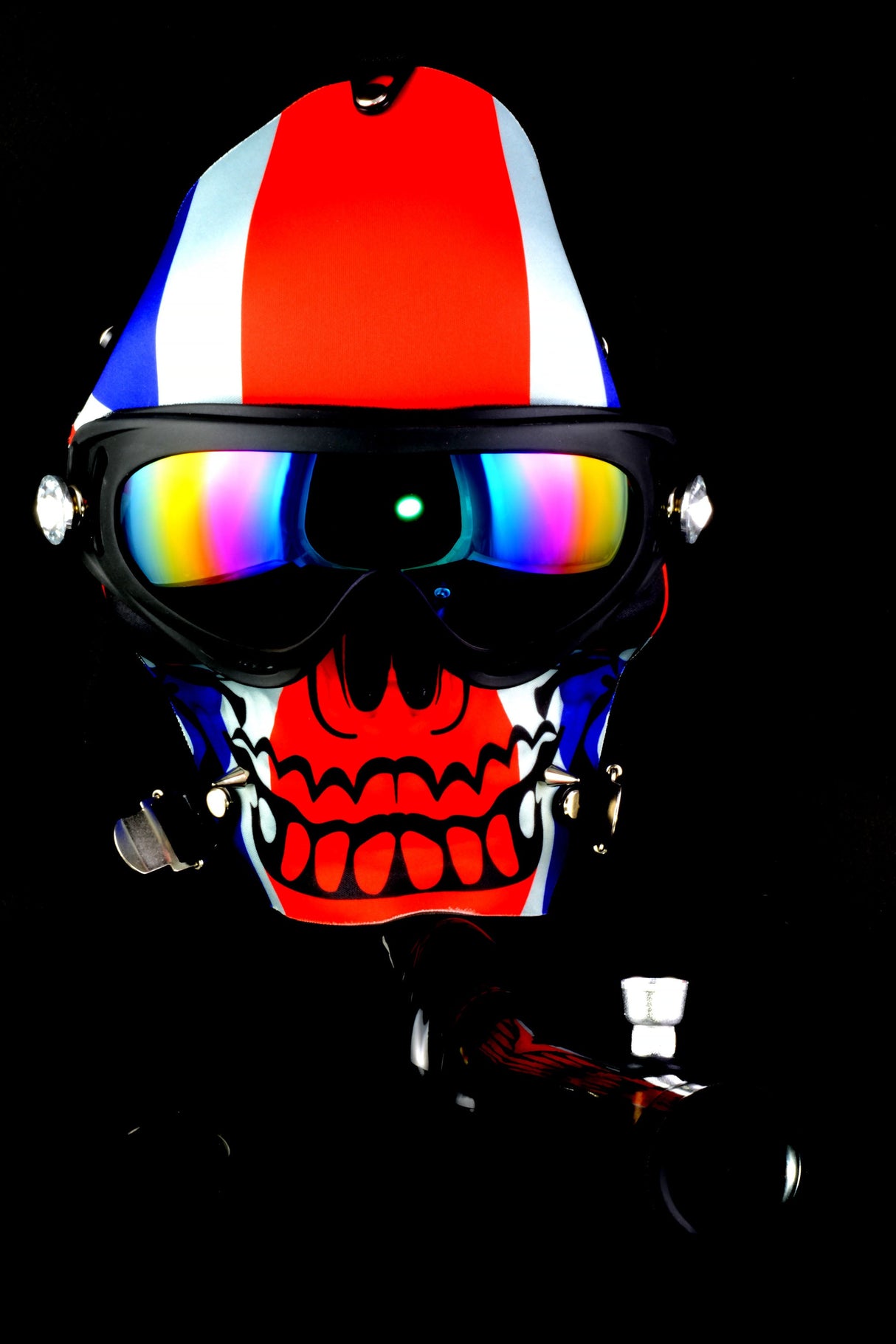 Gas Mask Acrylic Bong “Skull Party” – Assorted Designs