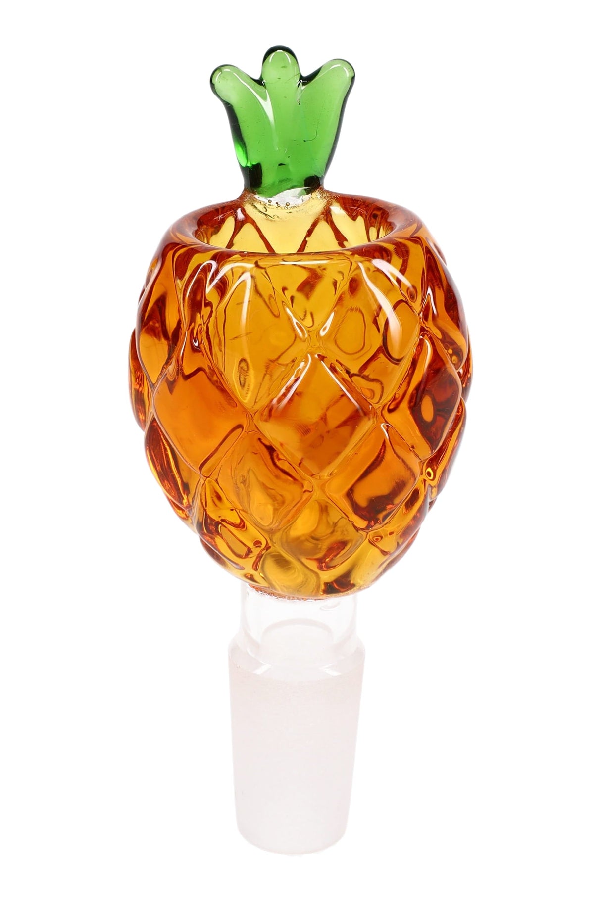 Colored Glass Pineapple Bowl “Tiki Topper” – 14.5 mm Male