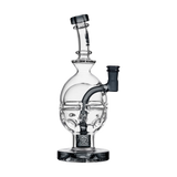 Calibear Fab Egg Dab Rig in Transparent Black with Beaker Design - Front View
