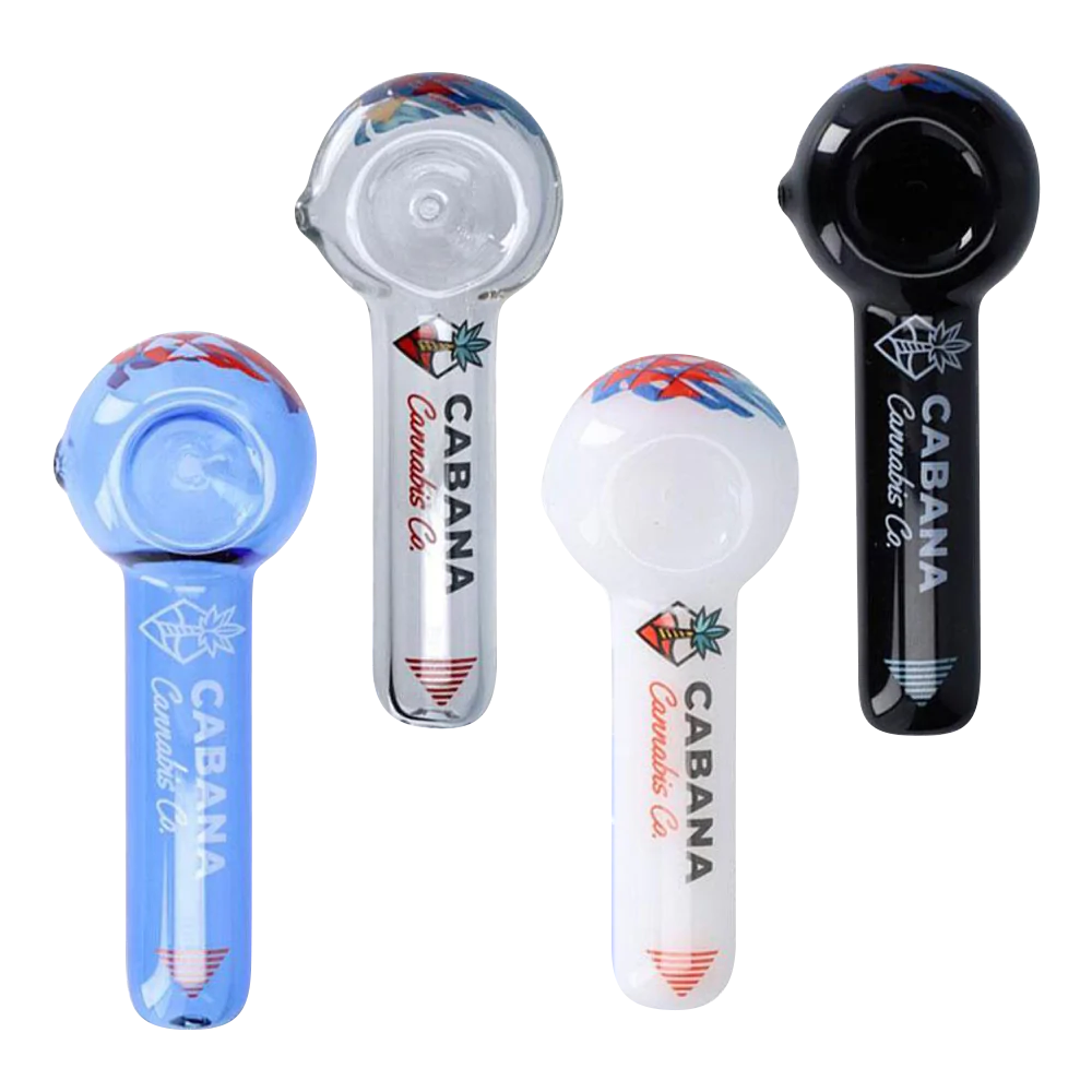 Famous Brandz Cabana Co The Afterglow Spoon Hand Pipes in Various Colors
