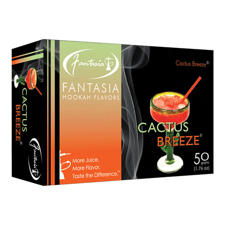 Fantasia Herbal Shisha Cactus Breeze 50g, 10pk Display Box Front View