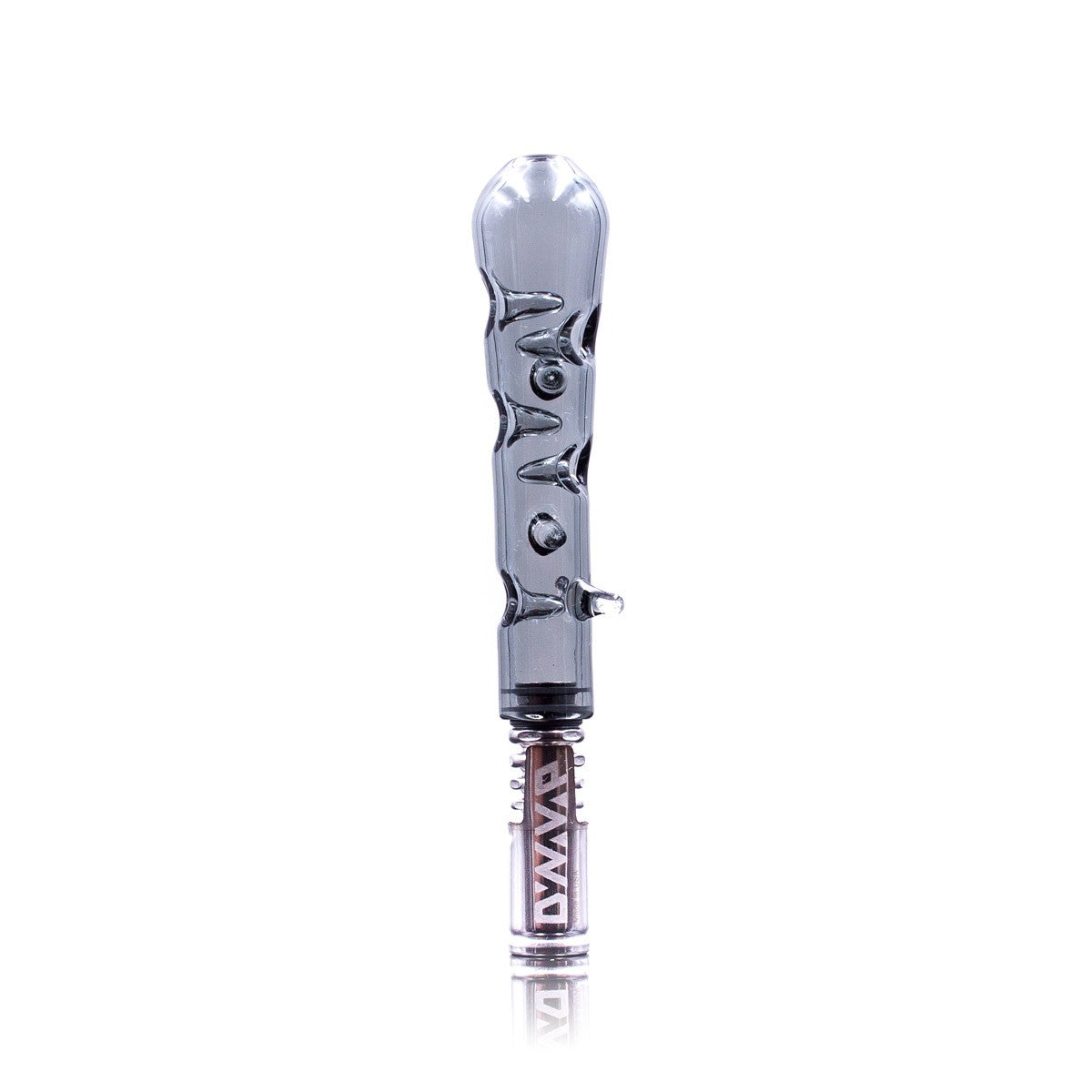 The Stash Shack Fat Bottom Glass Stem for DynaVap, Front View on Seamless White Background