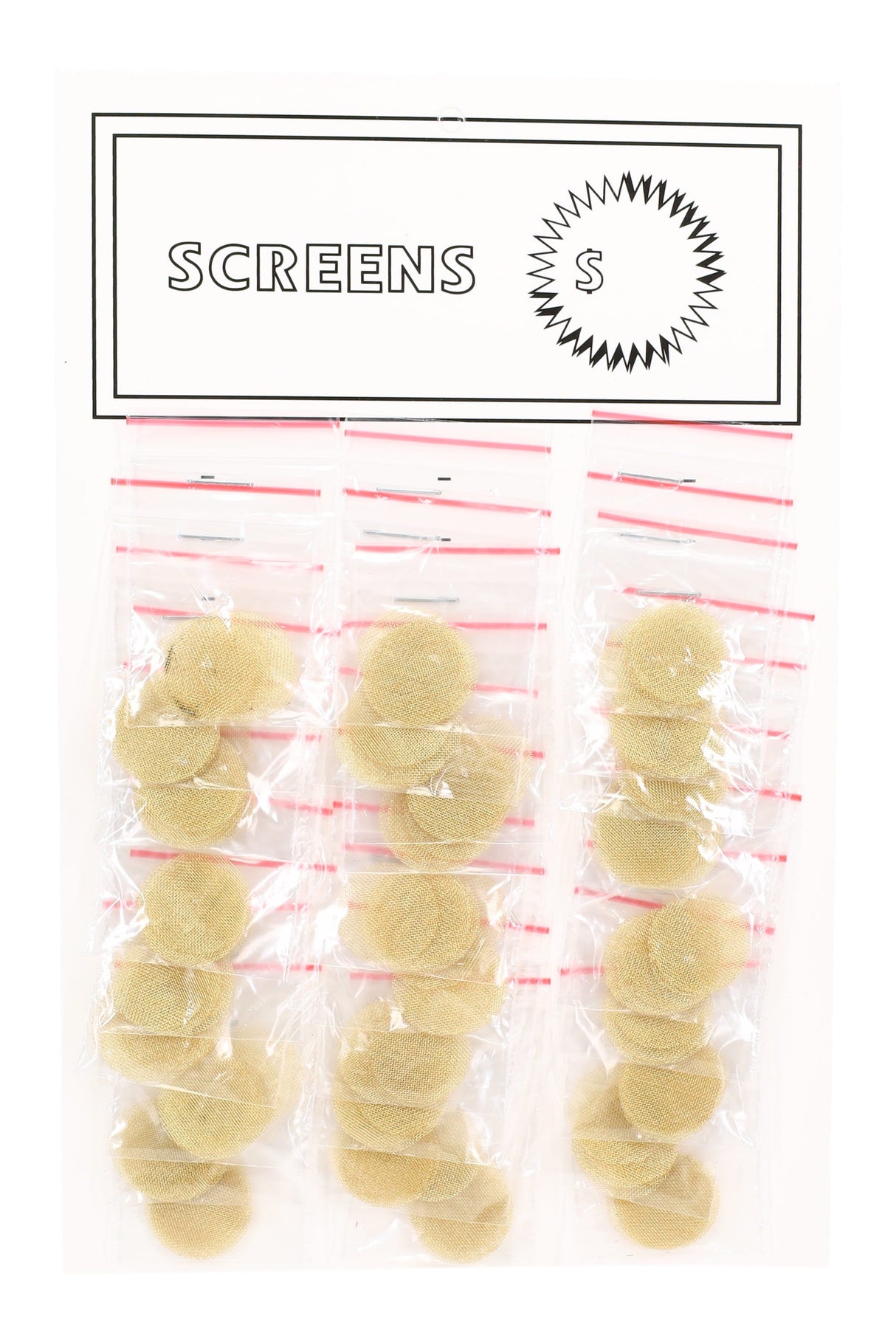 Brass Pipe Screens – 30-Bag Carded Display – Assorted