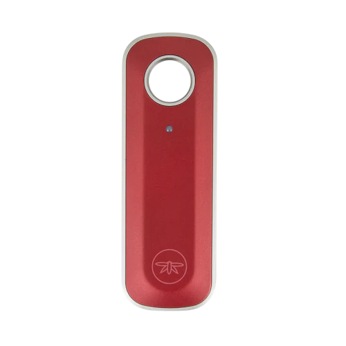 Firefly 2 Top Lid in Red, Quartz Material, Front View for Vape Customization