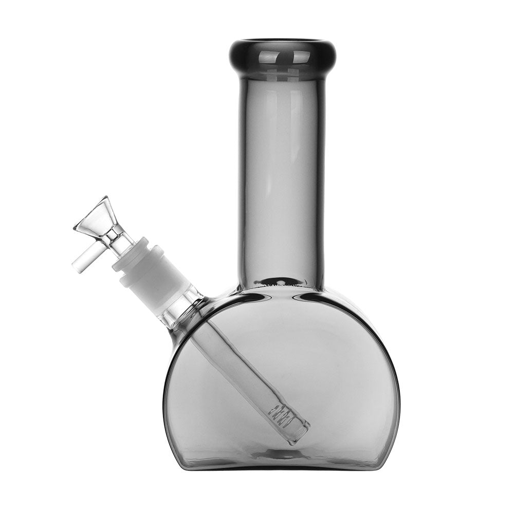 Fish Tank Beaker Water Pipe, 8.25" tall, 14mm female joint, borosilicate glass, front view