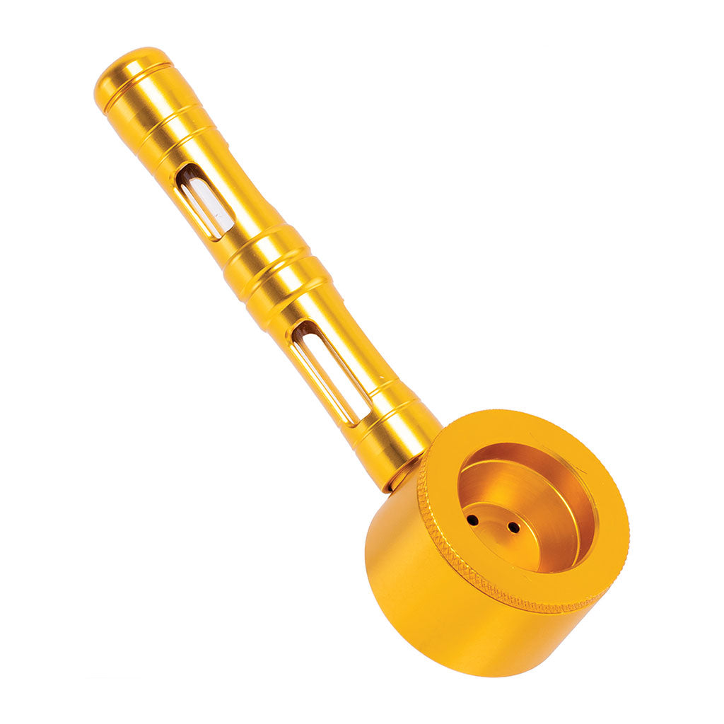 Aluminum Glass Hybrid Flat Chamber Spoon Pipe