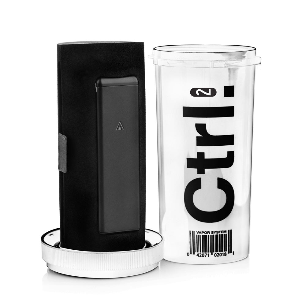 Flytlab CTRL 2 Cartridge Vaporizer in Blue, 400mAh battery, front view with packaging