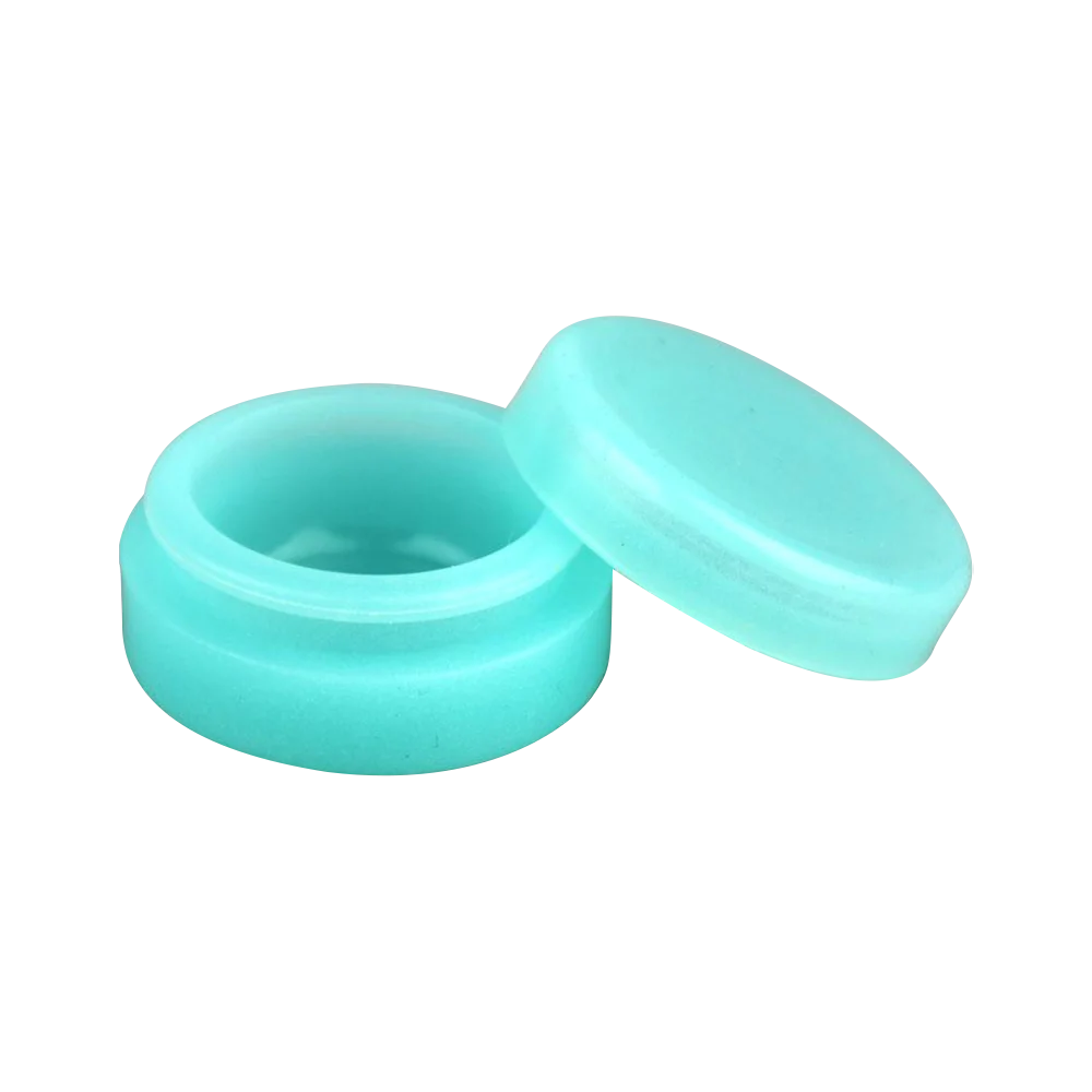 Turquoise freezable glycerin dab straw and spoon pipe combo, front view on white background