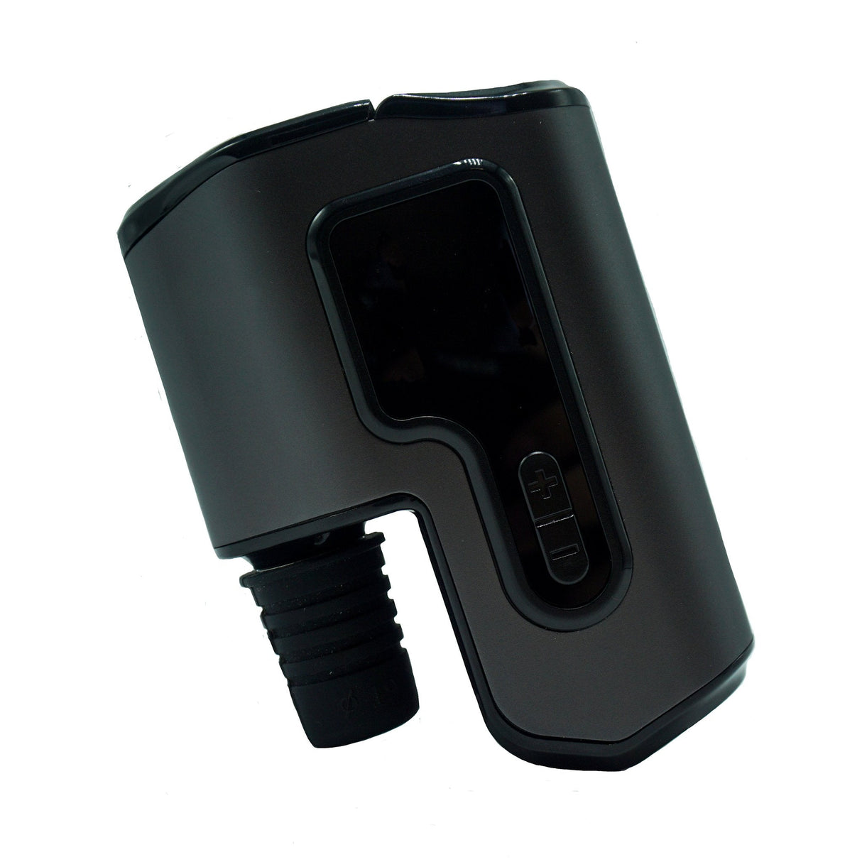 Freeze Pipe E-Nail Vaporizer in sleek black, compact design, with digital display - Front View