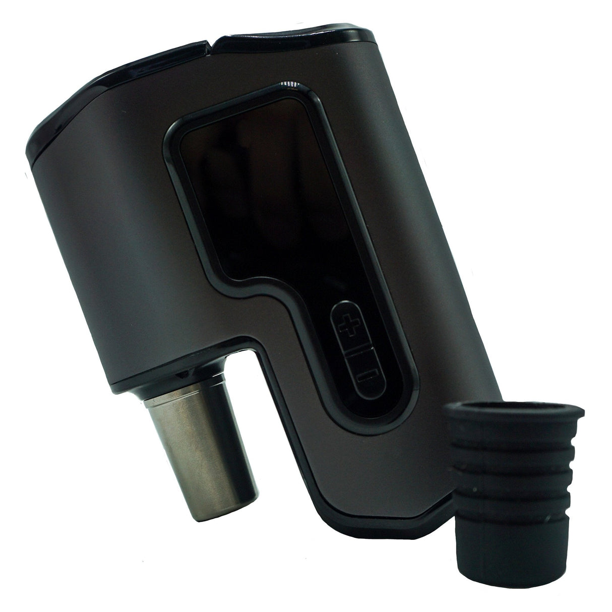 Freeze Pipe E-Nail for concentrates, portable design with quartz nail, side view on white