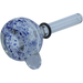 LA Pipes Frit Bubble Bowl in Blue Hues, Side View, 10mm Grommet Joint for Bongs