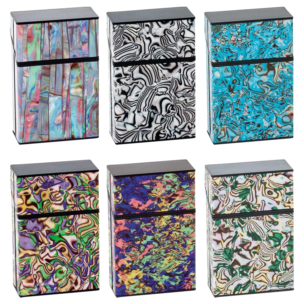 Fujima Cigarette Cases - Mother of Pearl Designs - 12 Pack Variety