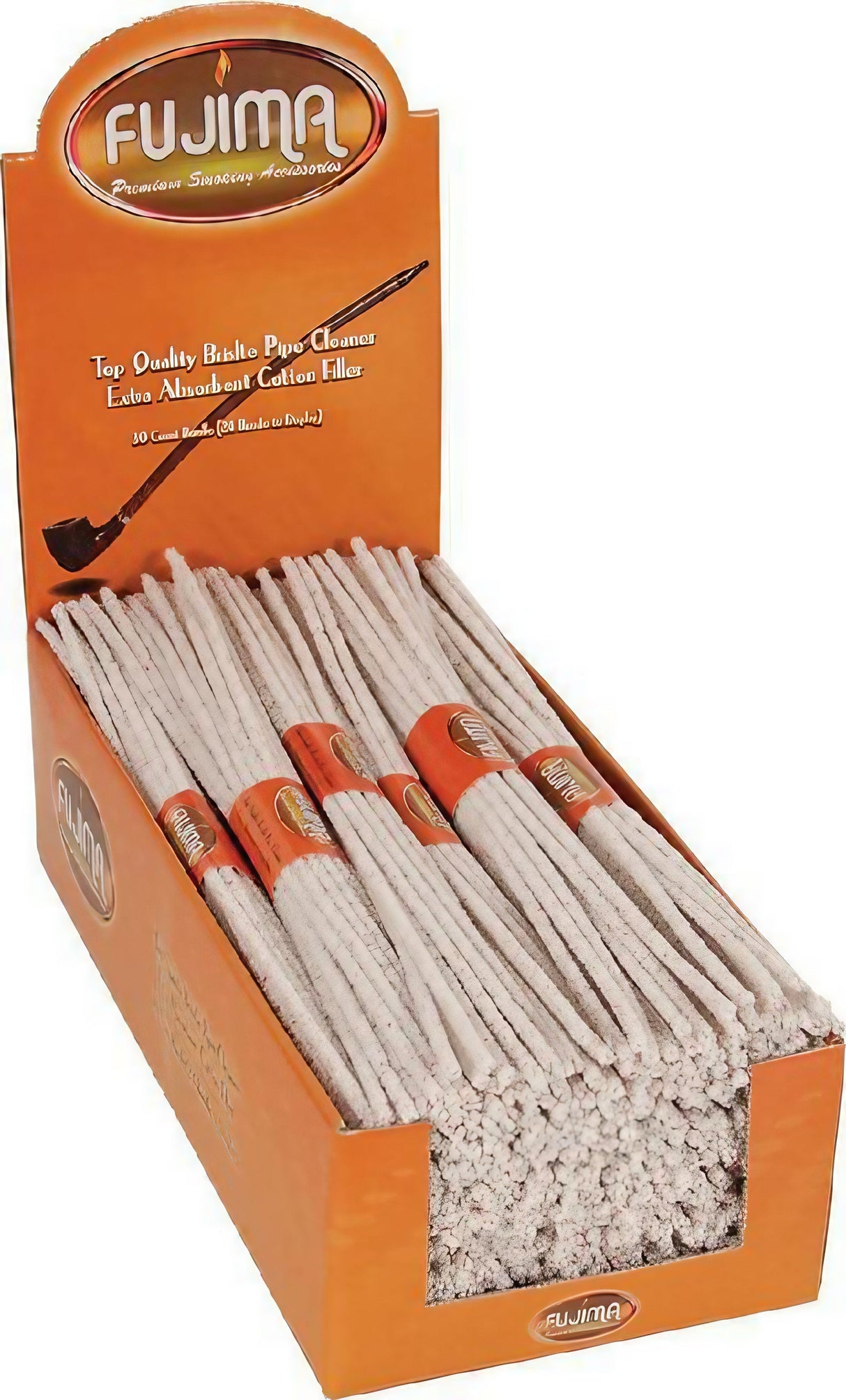 Fujima Hard Bristle Pipe Cleaner Bundle on display, 12" length, 24-piece pack, ideal for deep cleaning