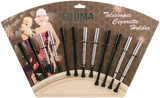 Fujima Metal Telescopic Cigarette Holders, 12 Pack, Black and Silver, Front View