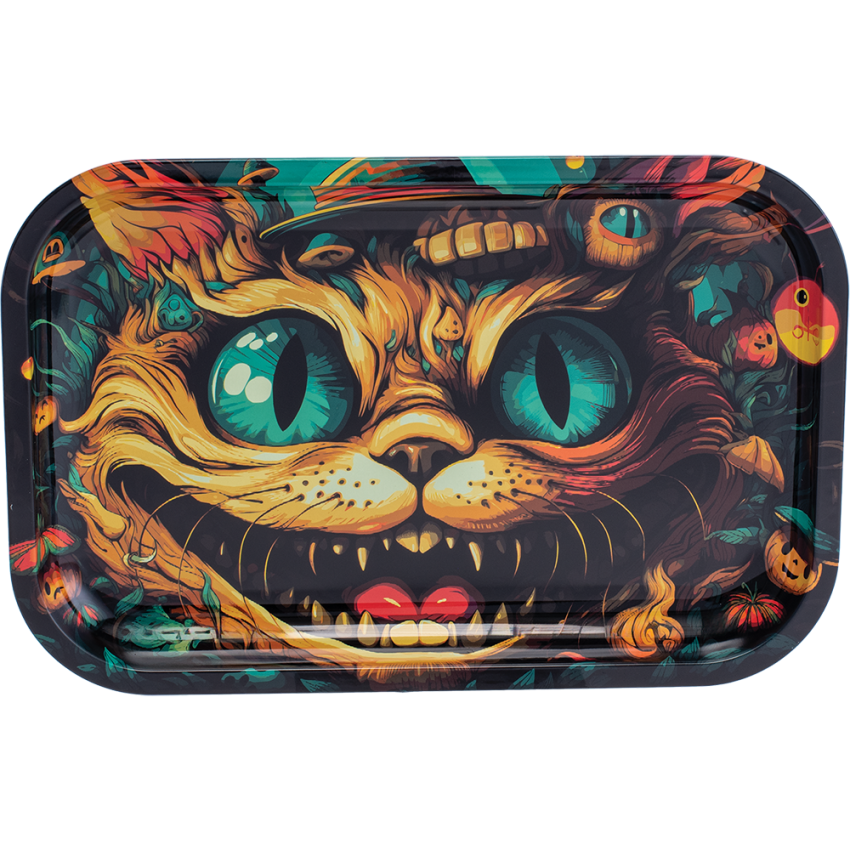 Fujima Trippy Cat Metal Rolling Tray | 11.25"x7.25"