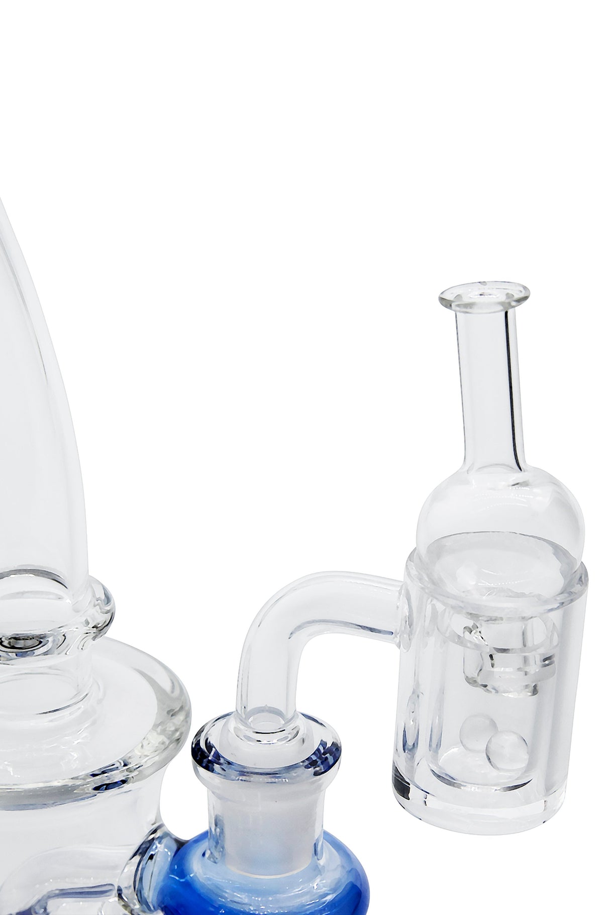 Glasshouse Full Quartz Banger Flat Top Kit angled view with 90-degree male joint