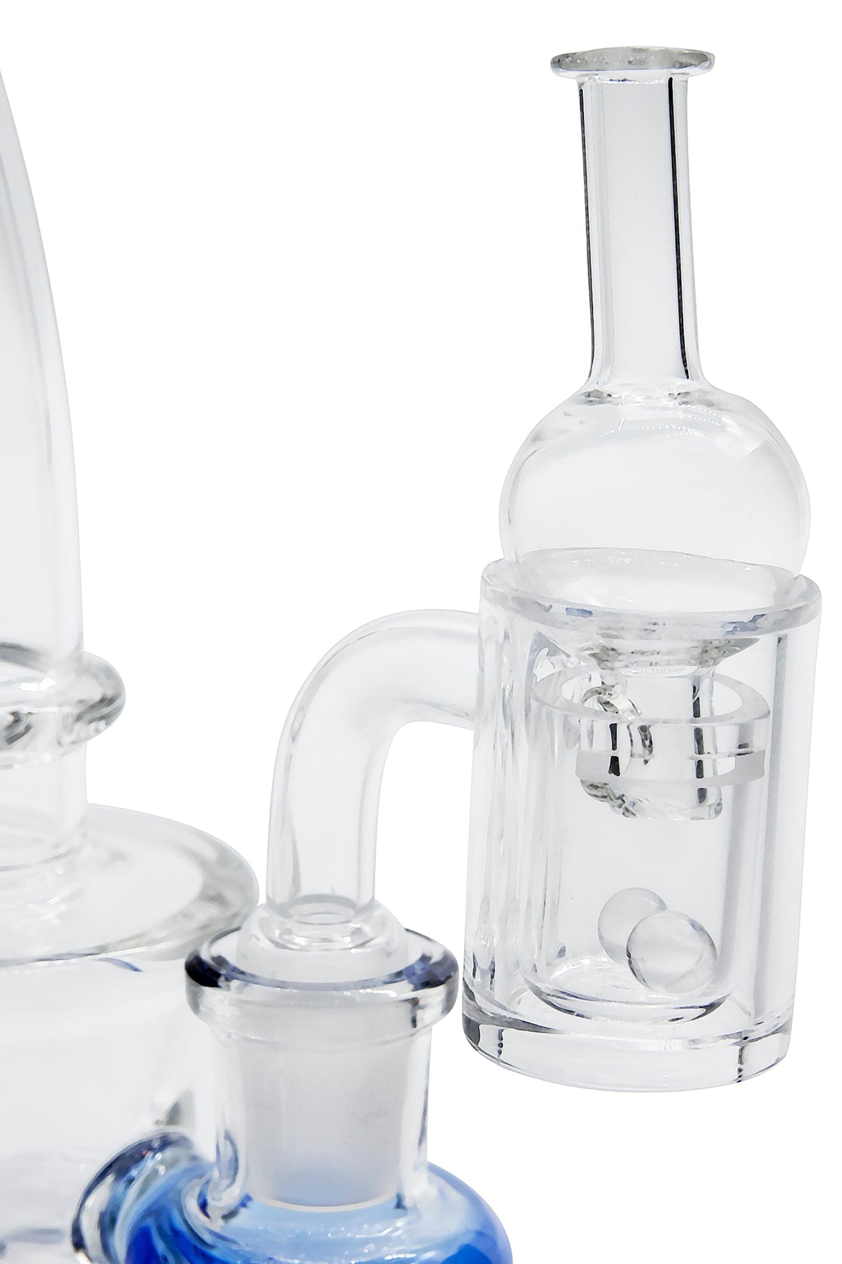 Glasshouse Full Quartz Banger Flat Top Kit - Clear 90 Degree Male Joint Side View