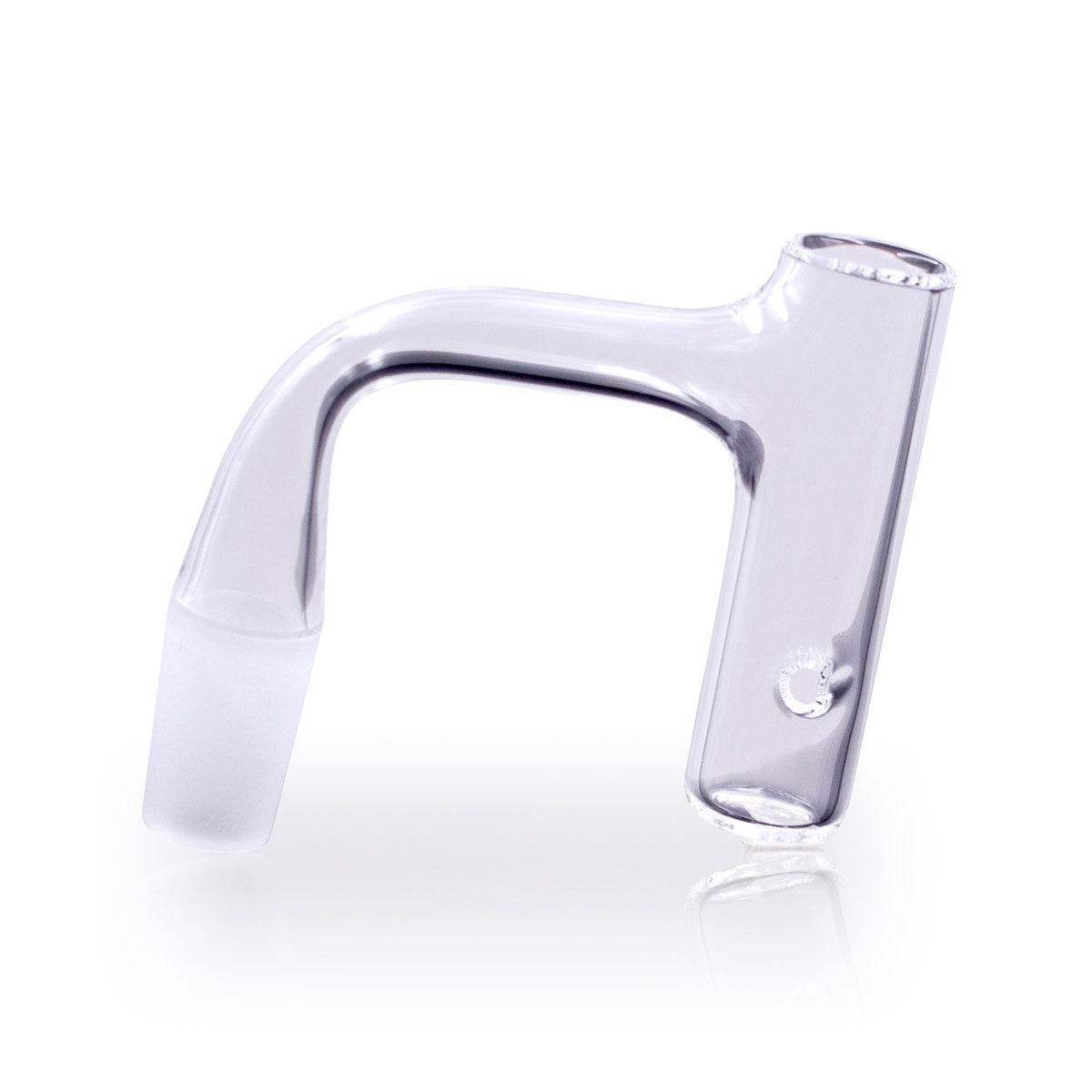 The Stash Shack Full Weld Finger Quartz Banger 90 degree 14mm Male Side View