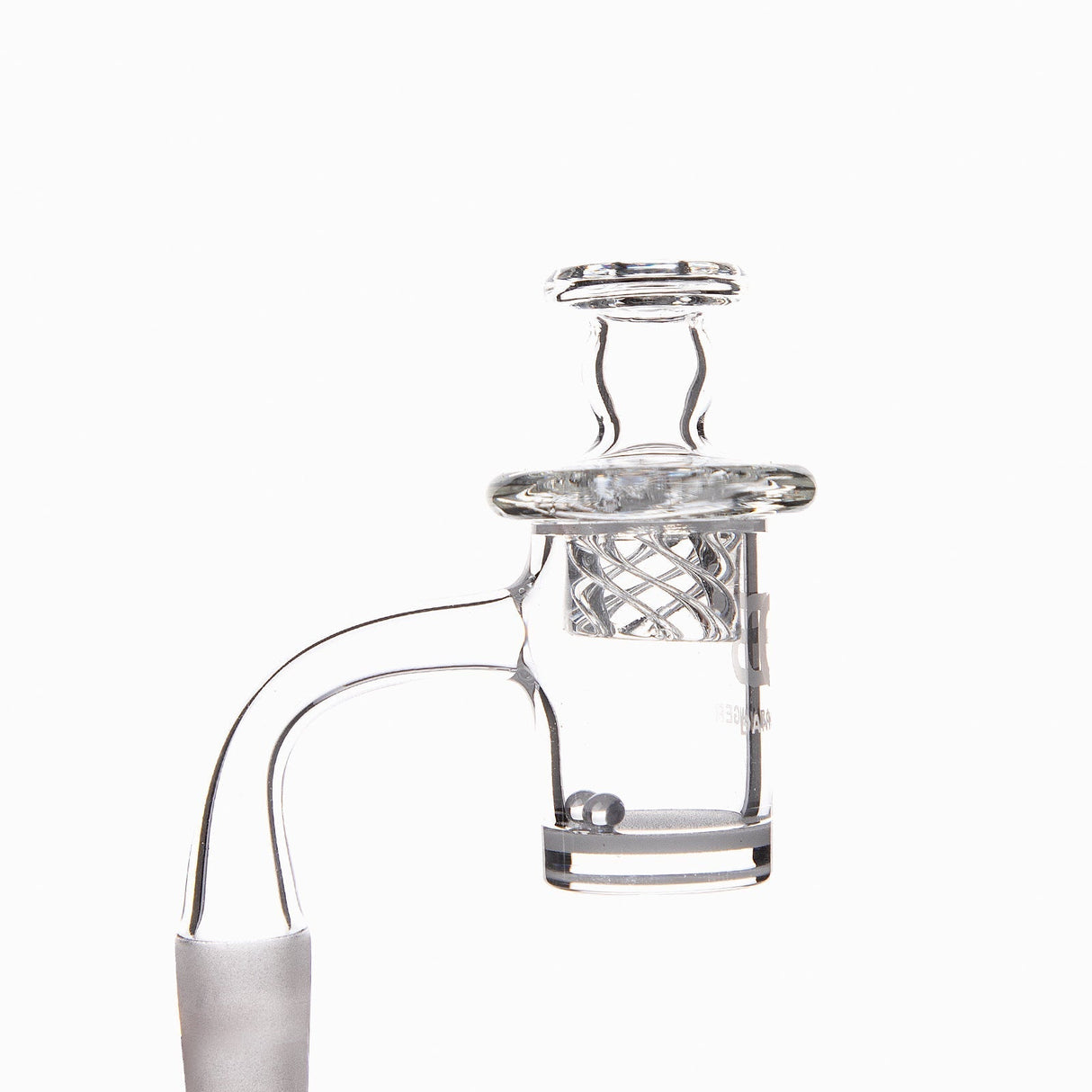DANK BANGER Full Welding Hybrid Banger Combo Set, Clear Quartz, Side View
