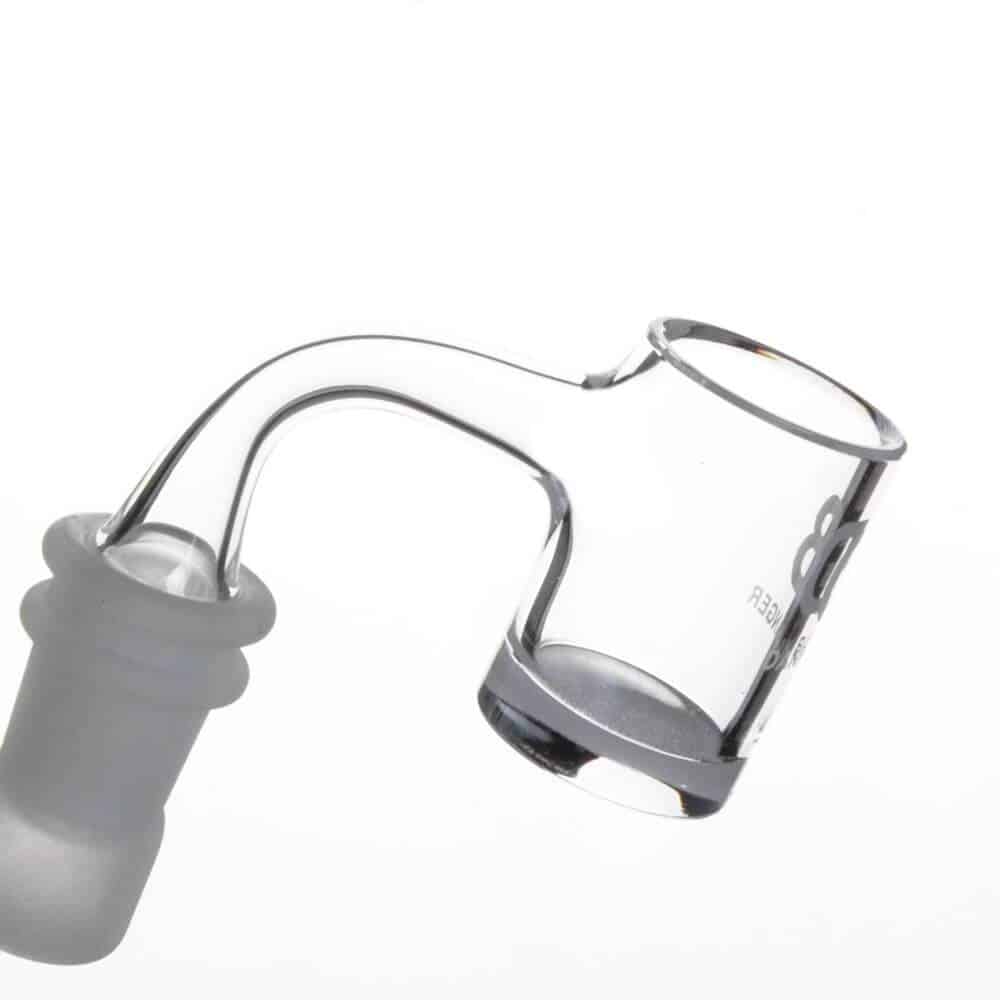 DANK BANGER Hybrid Banger Set, Quartz & Steel, with Spinning Cap & Terp Pearls, Side View