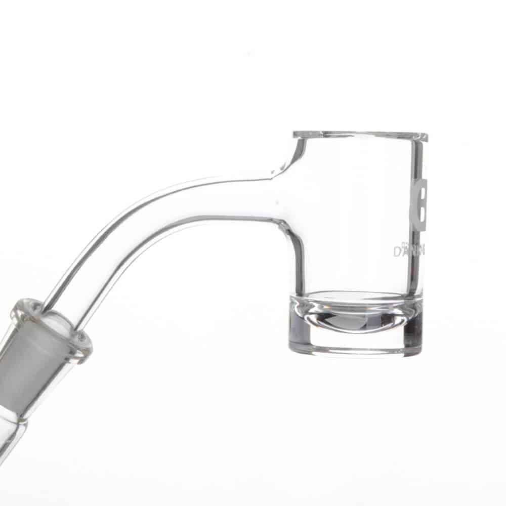 Dank Banger Quartz Hybrid Banger 10mm 45° close-up side view on white background