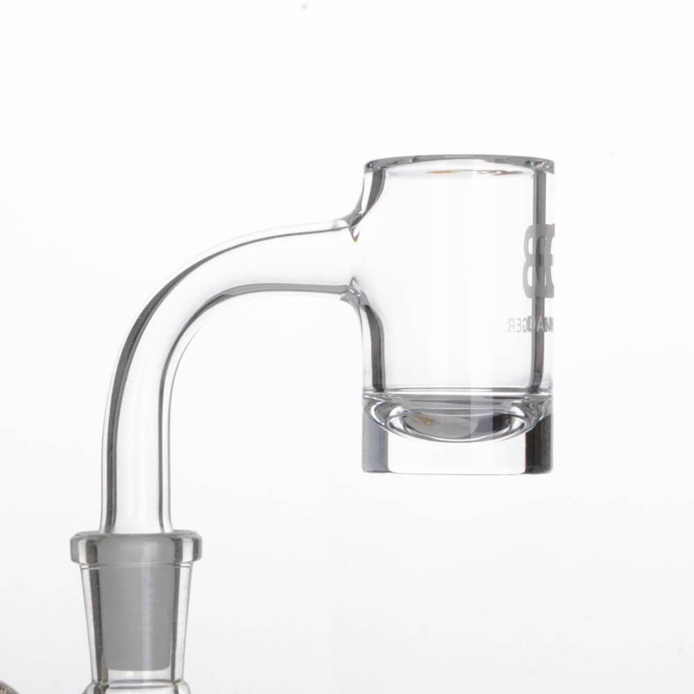 Dank Banger Quartz Hybrid Banger 10mm 90° Side View on Seamless White Background