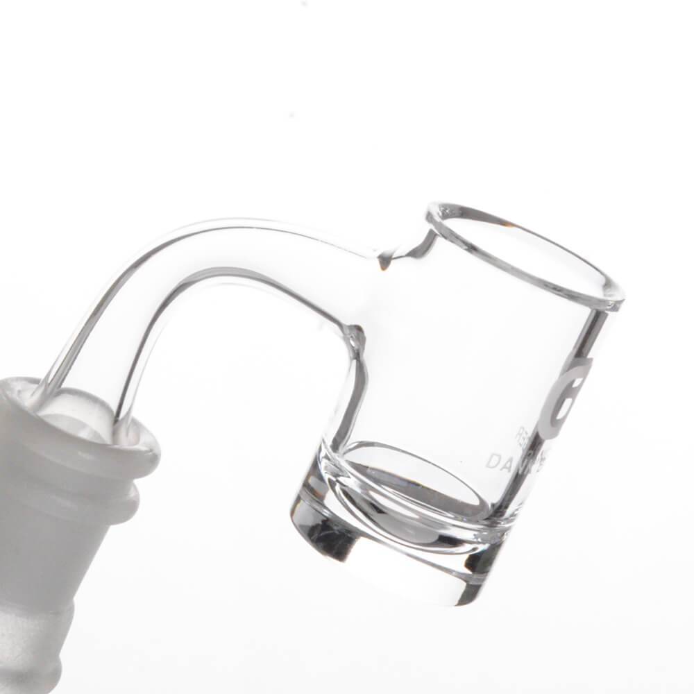 Dank Banger Quartz Hybrid Banger 45° close-up, clear with frosted joint for dab rigs