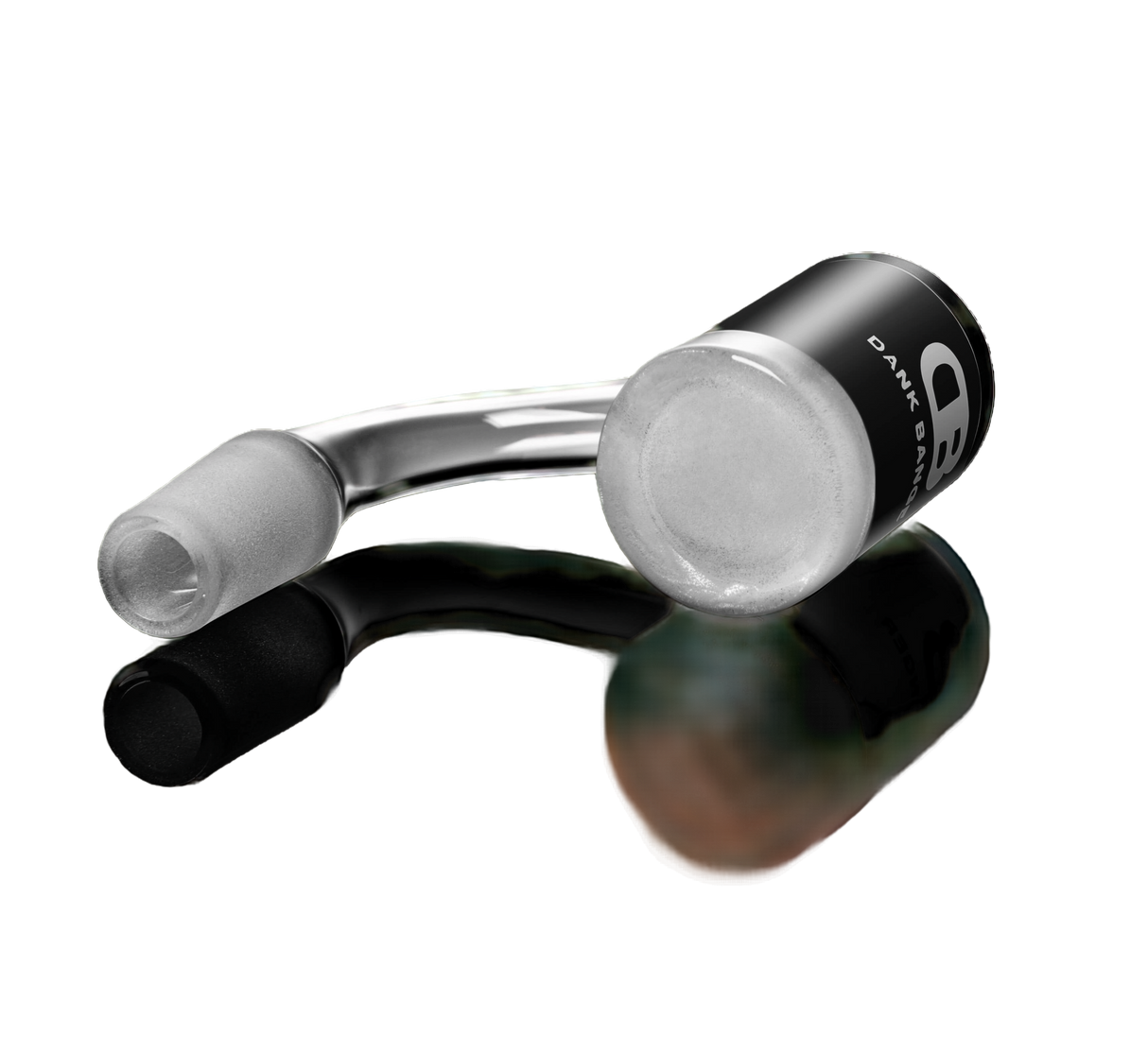 DANK BANGER Hybrid Waffle Banger Set with Spinning Cap & Terp Pearls on Reflective Surface