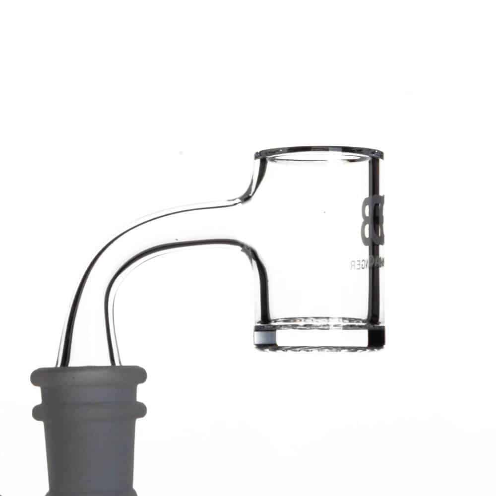 Dank Banger Waffle Bottom Banger Combo Set - 14.5mm, with Spinning Cap & Terp Pearls, Side View