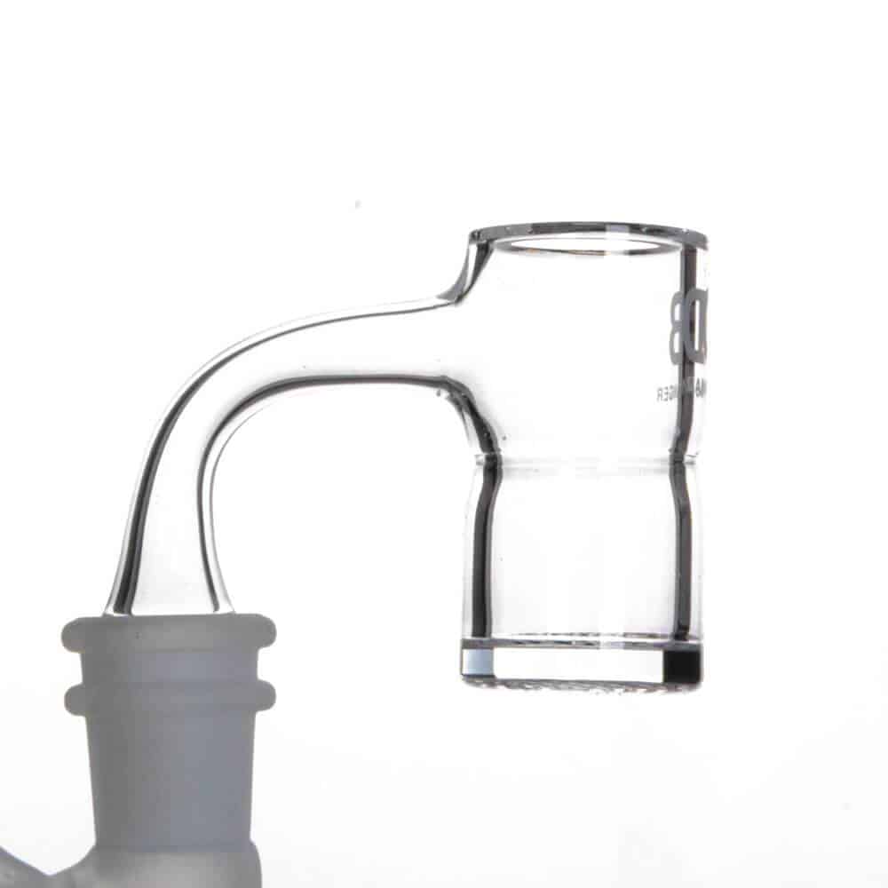 DANK BANGER Waffle Banger Combo Set, 25mm Quartz with Splash Guard, Side View