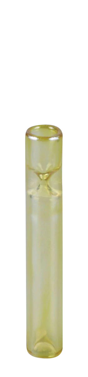 Fumed Glass Taster Hand Pipe for Dry Herbs, Color Changing Design, Front View