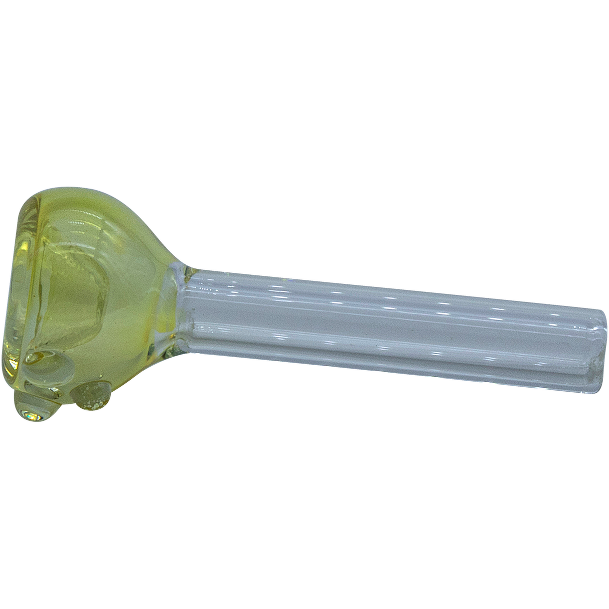 LA Pipes Fumed Snapper Bowl Pull-Stem for Bongs, Borosilicate Glass with Grommet Joint - Top View