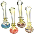 Fumed & Speckled Spoon Pipes in Various Colors, 4.5" Borosilicate Glass, For Dry Herbs - Front View