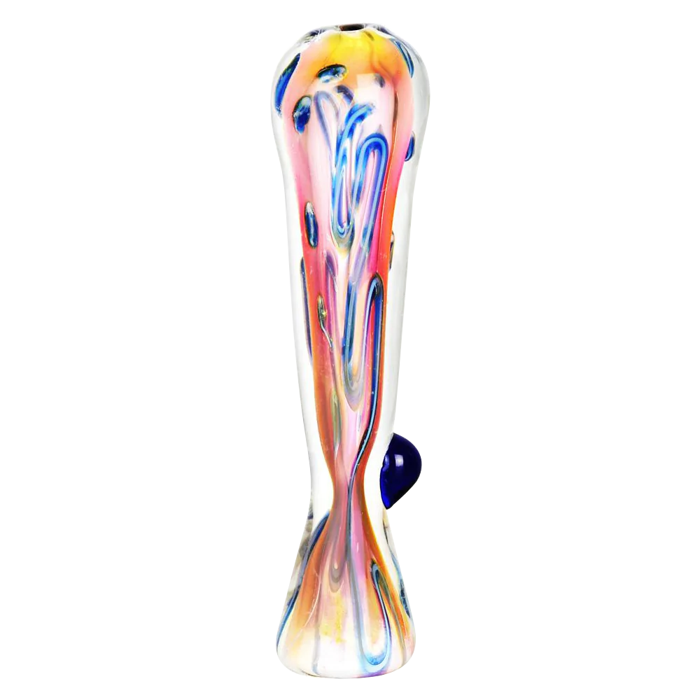 Fumed Tropical Sunset Glass Taster, 3.5" Compact Chillum, Borosilicate, Assorted Colors