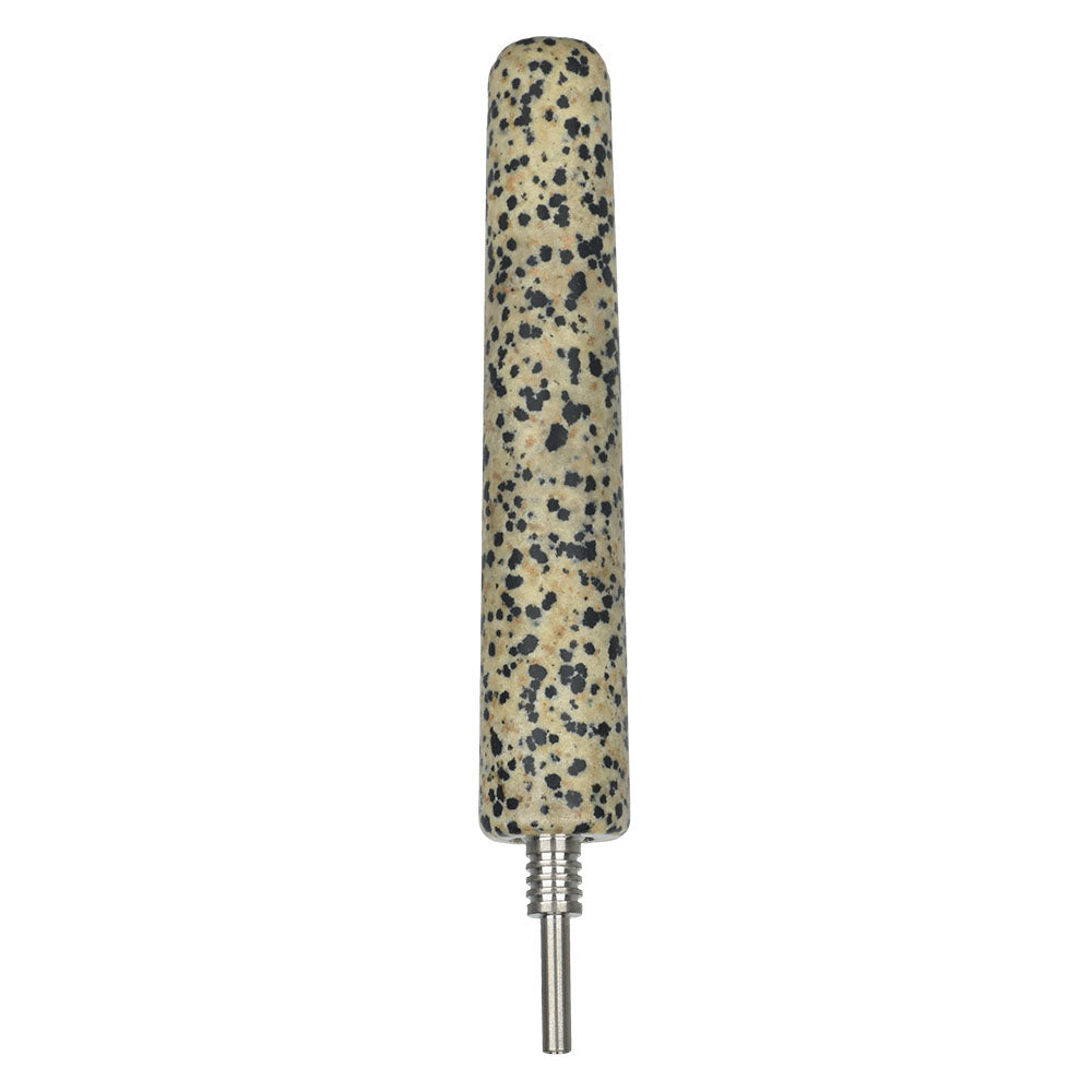Gemstx Elegant 5" Gemstone Dab Straw with 10mm Titanium Tip - Front View on White Background