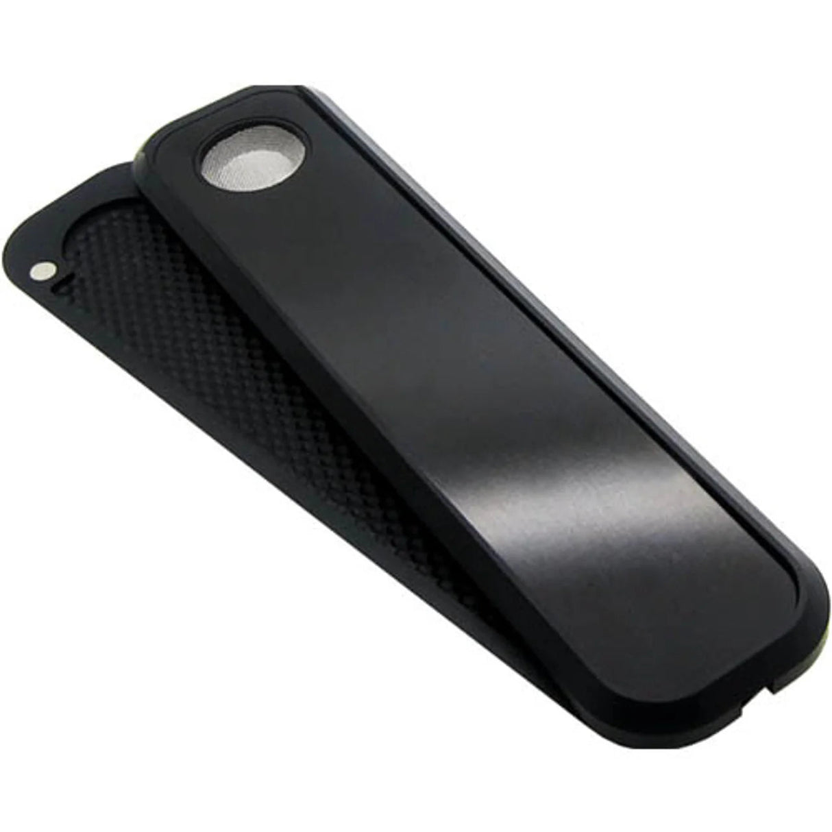 Genius Pipe - Portable Steel Hand Pipe in Black - Top View