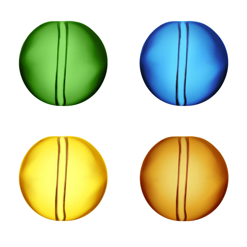 Assorted Colors Glass Ball Carb Caps, 24mm Borosilicate, Top View - 10 Pack