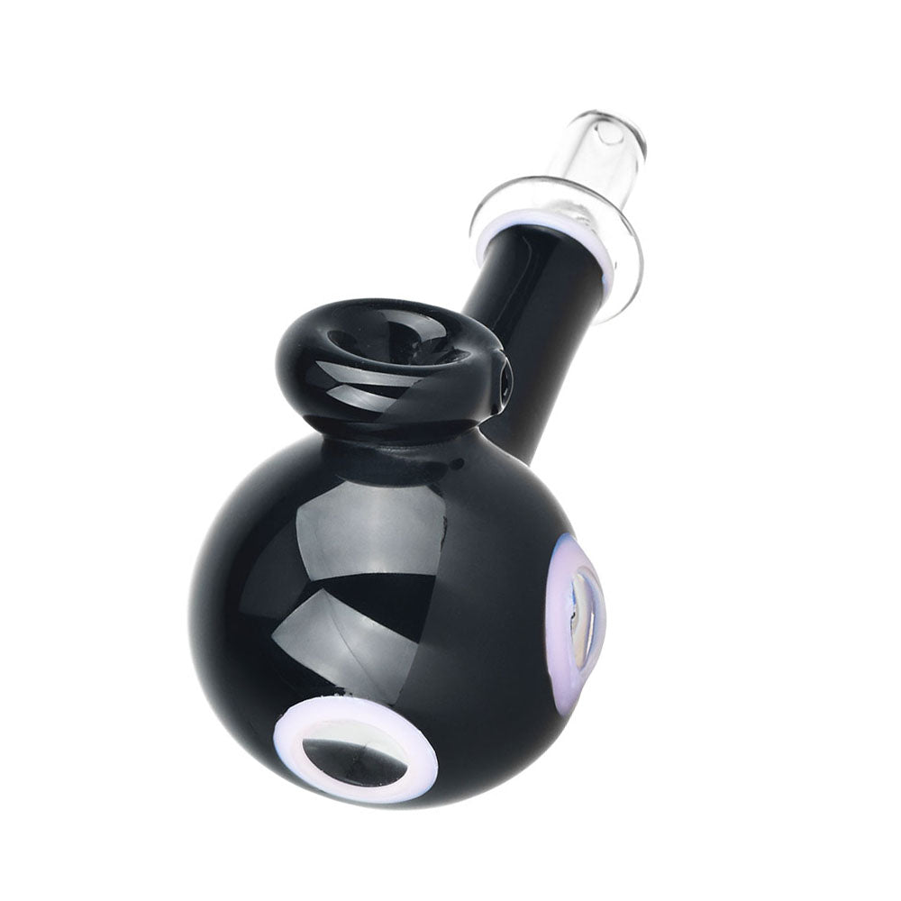 Borosilicate Glass Cauldron Hand Pipe with Deep Bowl - Angled Side View