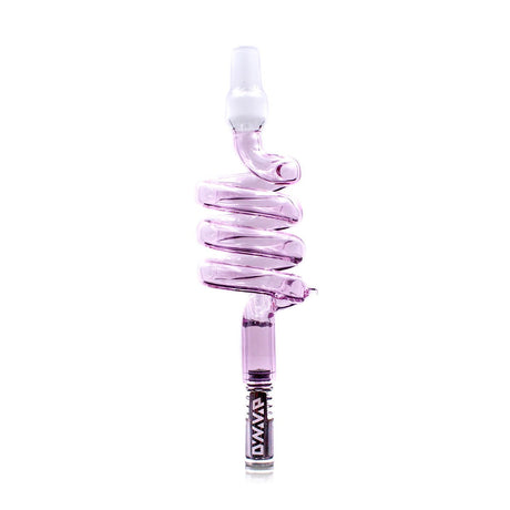Pink Glass Coil Cooling Stem for DynaVap by The Stash Shack - Front View on White Background