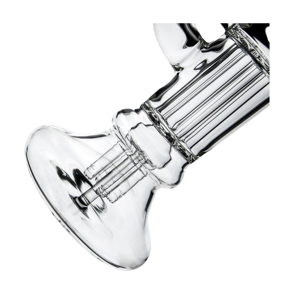 Close-up of PILOTDIARY 12 Inch Tree Perc Bong Base and Perc Detail