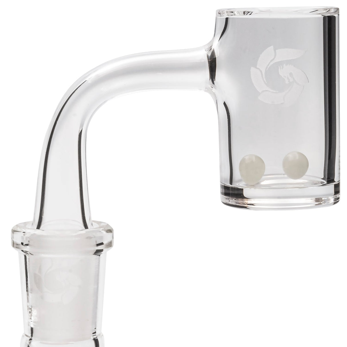 Glasshouse Classic 90 Degree Male Quartz Banger with 25mm Flat Top, Side View