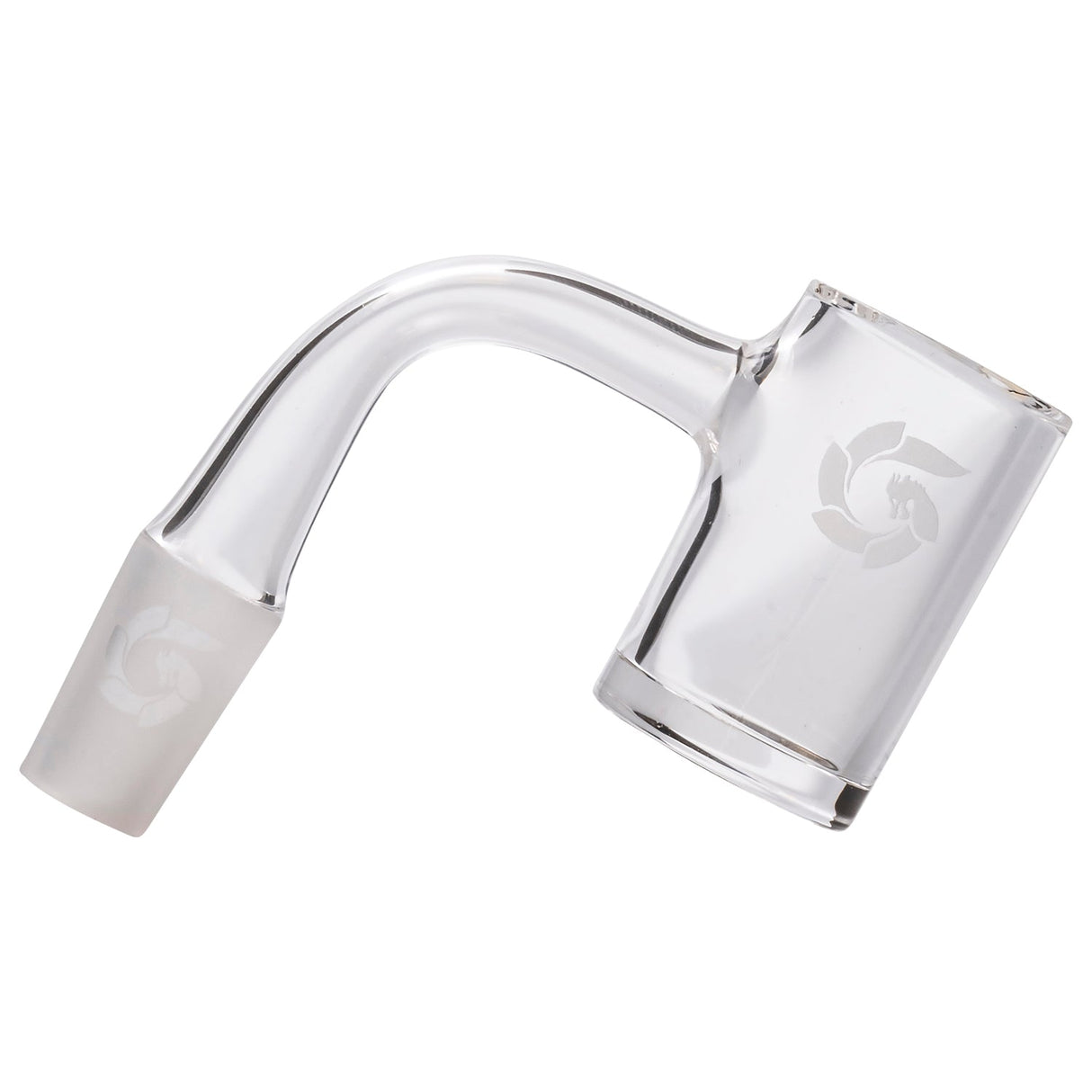 Glasshouse Classic Flat Top Quartz Banger, 90 Degree Male Joint, 25mm for Dab Rigs - Side View