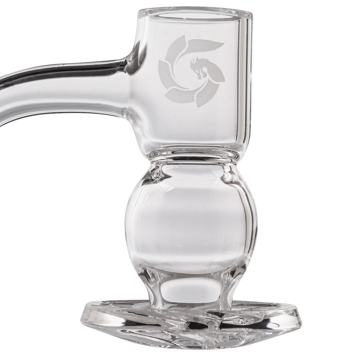 Glasshouse Egg Turbo Cyclone Quartz Banger Kit, Clear Male Joint, Side View