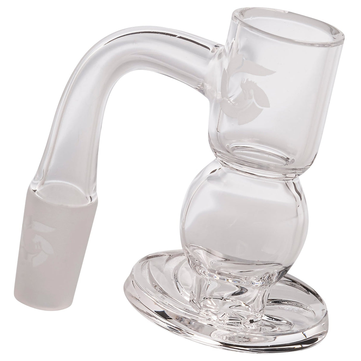 Glasshouse Egg Turbo Cyclone Quartz Banger Kit angled side view on white background