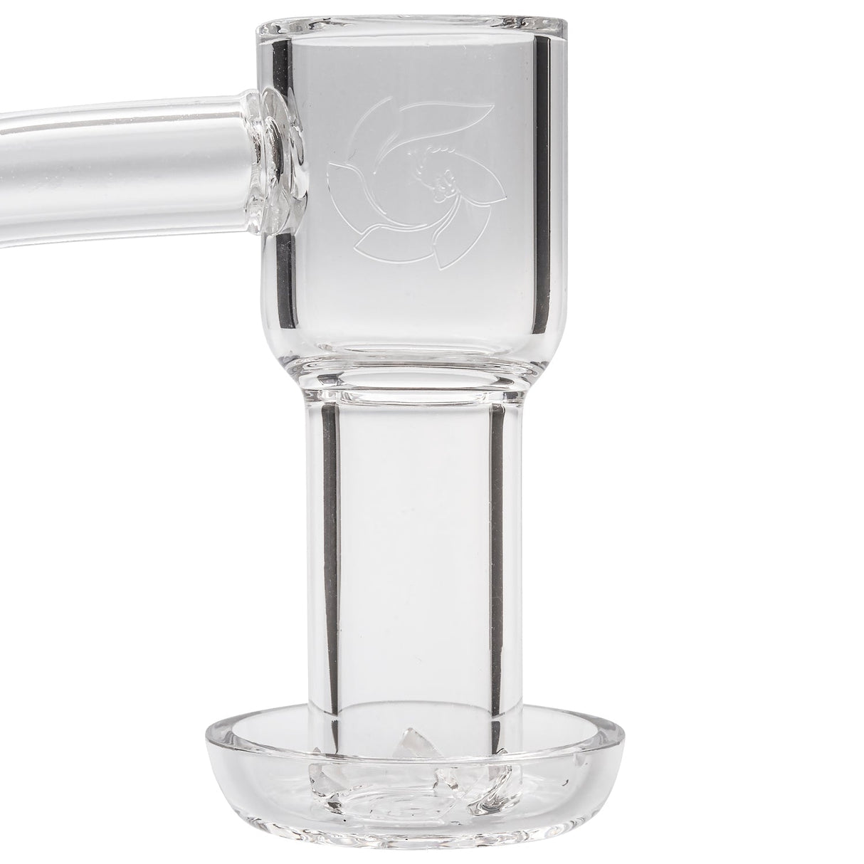 Glasshouse Full Quartz Terp Vacuum Kit side view, 90-degree male joint, for dab rigs