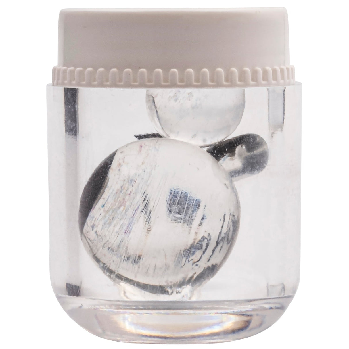 Glasshouse Galaxy Marble Carb Cap for Dab Rigs, clear borosilicate glass, front view