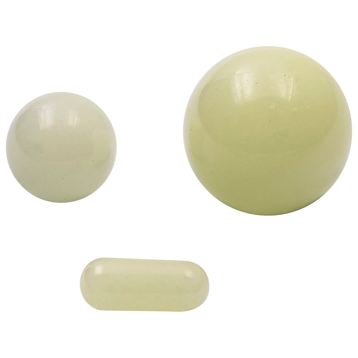 Glasshouse Glow in the Dark Terp Kit with Borosilicate Glass, top view on white background