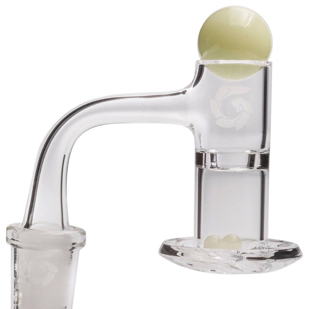 Glasshouse Hurricane 2.0 Quartz Banger Kit with Carb Cap, Male Joint, Close-up Side View