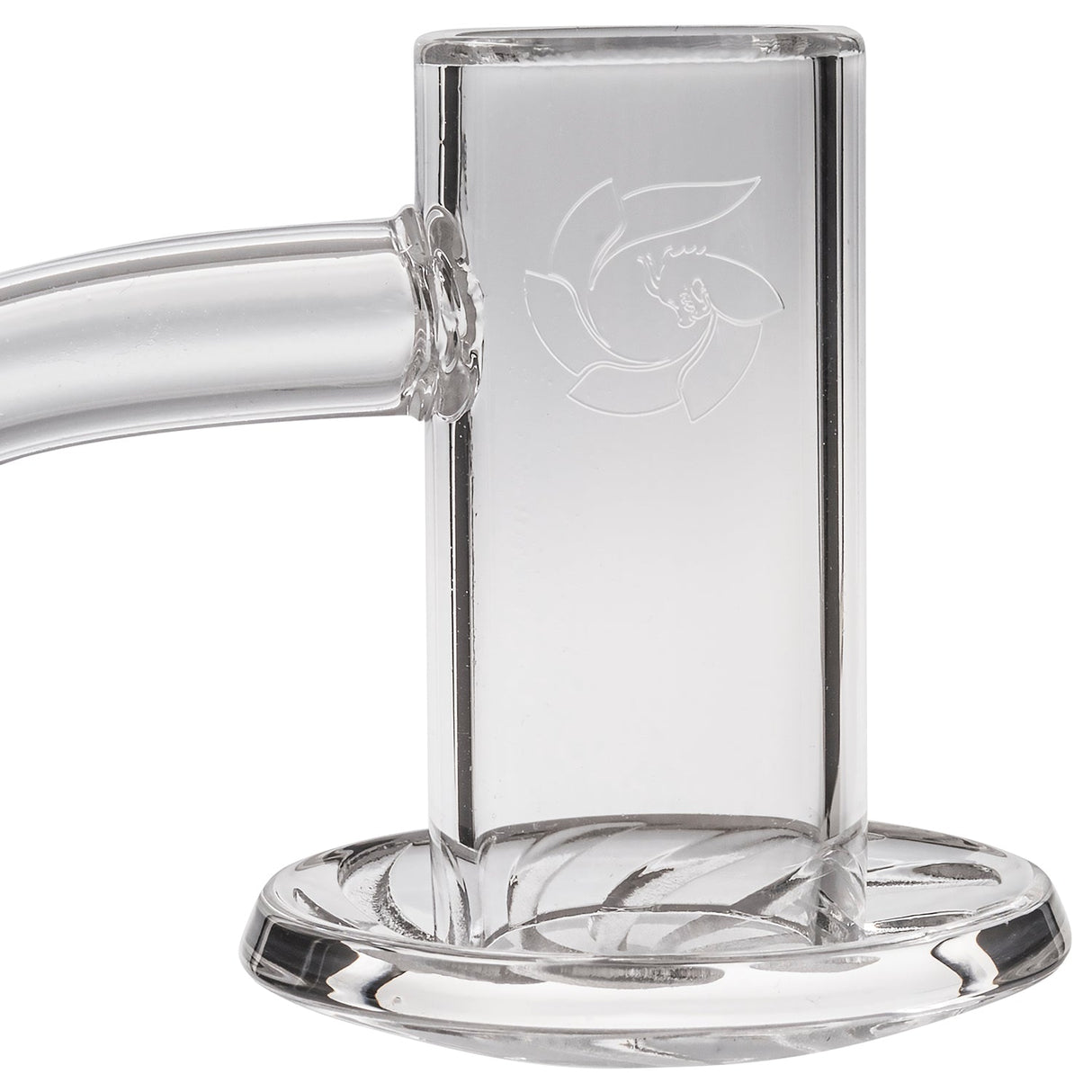 Glasshouse Hurricane Cyclone Quartz Banger Kit close-up, 14mm male joint, 2.5mm thickness